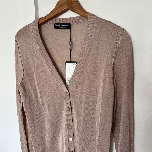 NWT DOLCE & GABBANA Knit Buttoned Cardigan Sweater sz 46  / size 10 - Picture 4 of 16